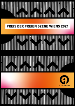 Cover des Katalogs mit Text PREIS DER FREIEN SZENE WIENS 2021
