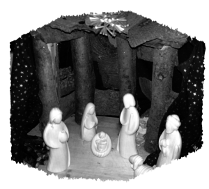 bild einer weihnachtskrippe