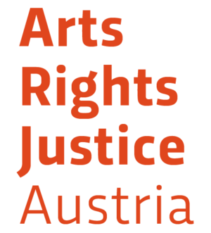 Schriftzug: Arts Rights Justice Austria